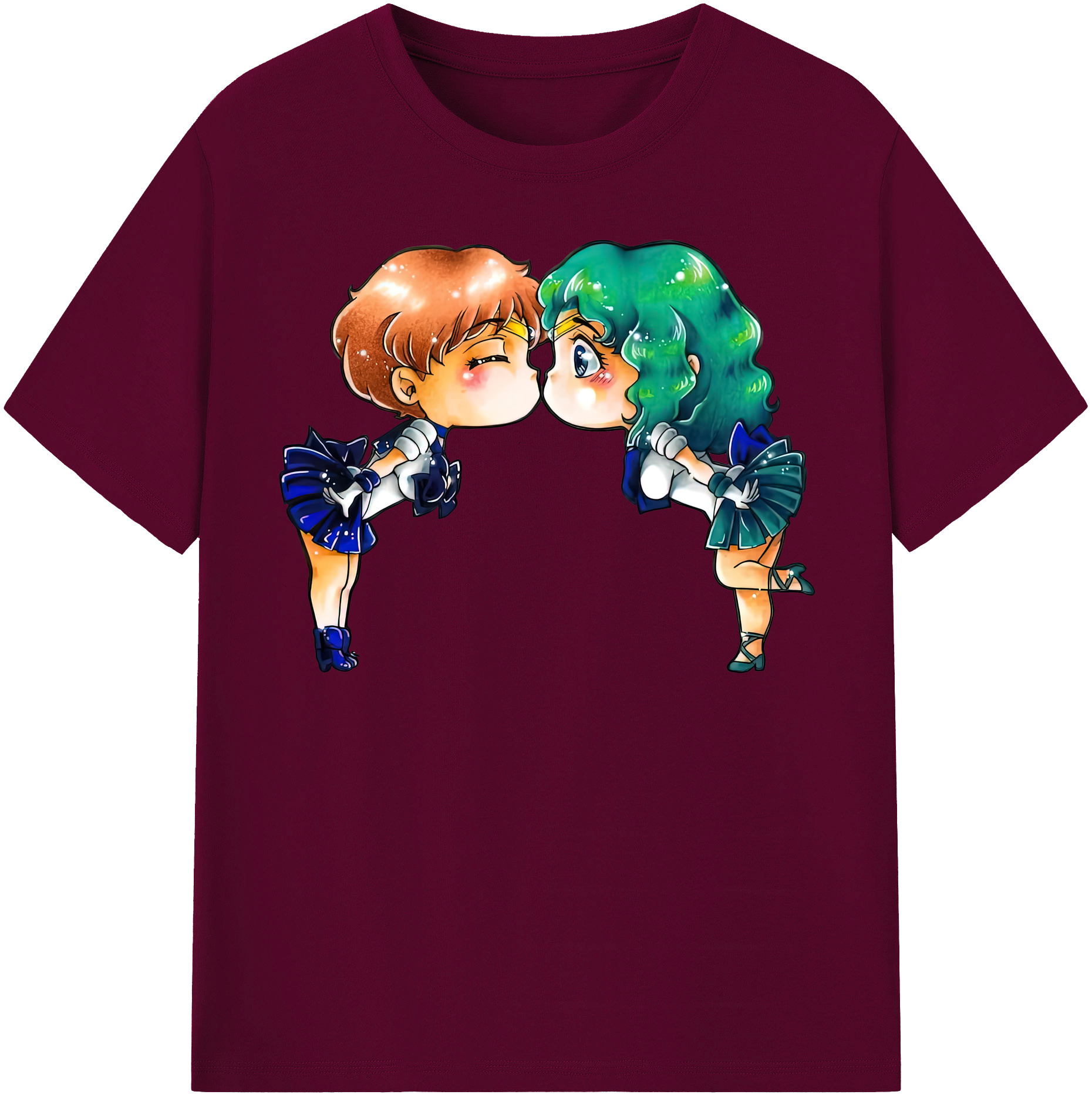 （画像用） 美少女戦士セーラームーン 天王はるか Sailor Moon Tenoh Haruka レディースカジュアルプリントTシャツ（綿100％）